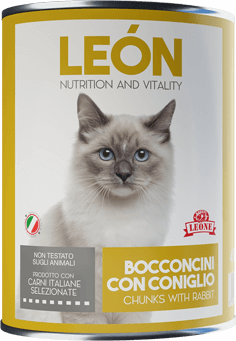 LEÓN pet food gatto bocconcini coniglio